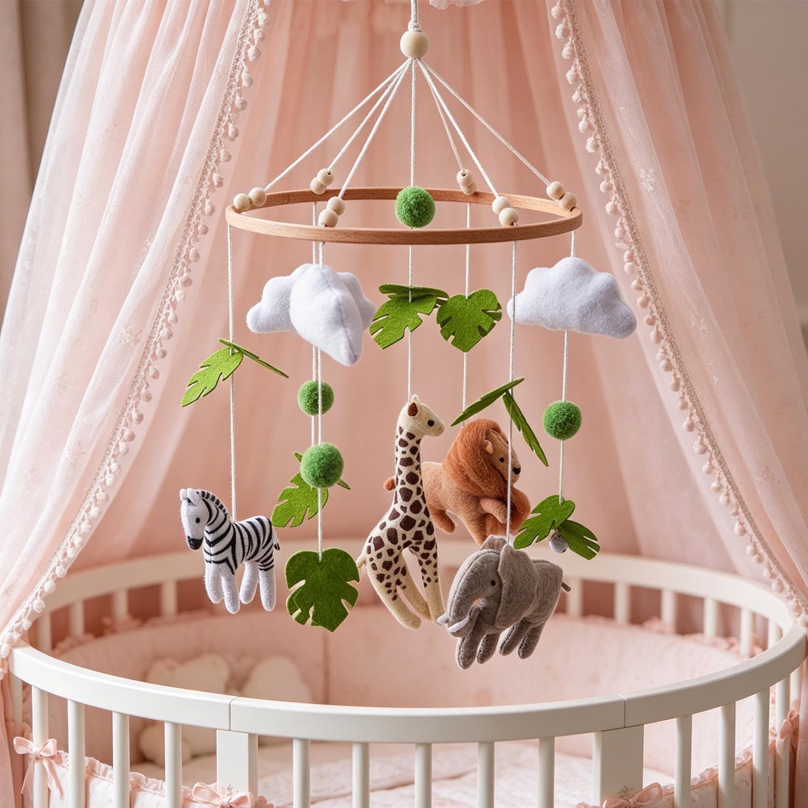 Decorazione per la cameretta dei bambini | Mobile in feltro fatto a mano per la cameretta dei bambini, per calmare e per culla, lettino, cameretta dei bambini,