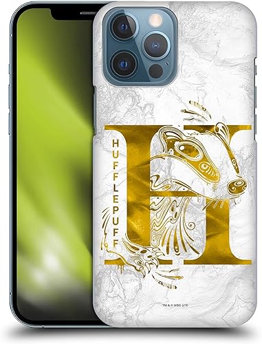 Head Case Designs Funda rígida con licencia oficial de Harry Potter Hufflepuff Aguamenti Deathly Hallows IX compatible con Apple iPhone 13 Pro Max