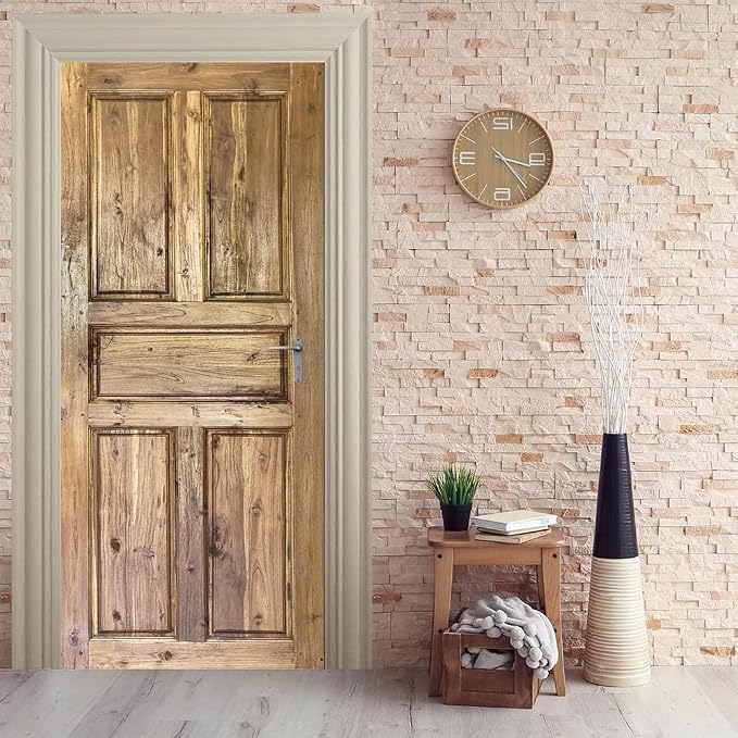 Amazon.com: VIRANDA 3D Peel and Stick Door Stickers - Wooden Wall Self ...