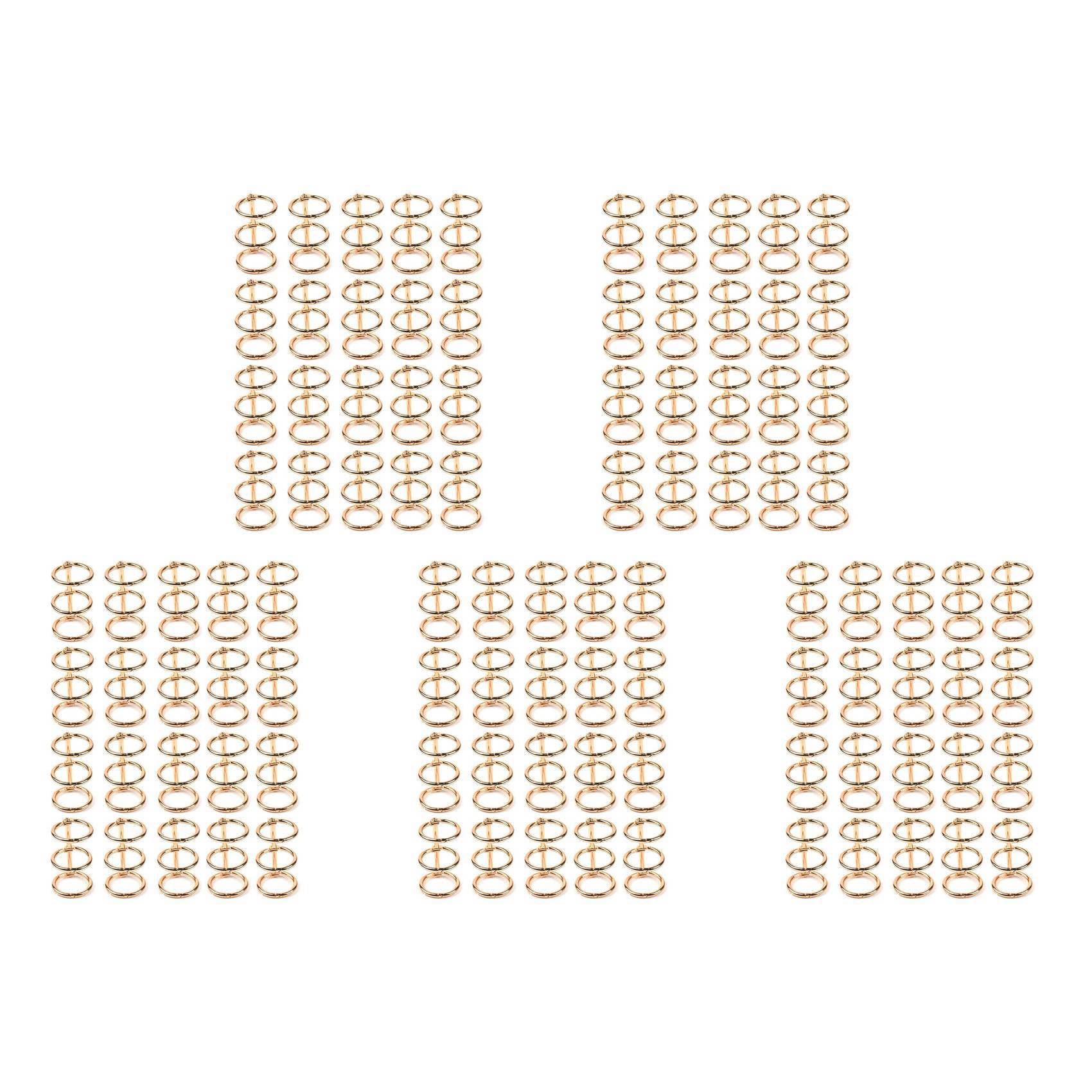 100 Pezzi 3 Anelli In Libro Anelli Raccoglitori Foglia Libri Ufficio Anelli A Scatto Diviso Incernierato con 20 mm di Diametro Interno Anelli Libro In