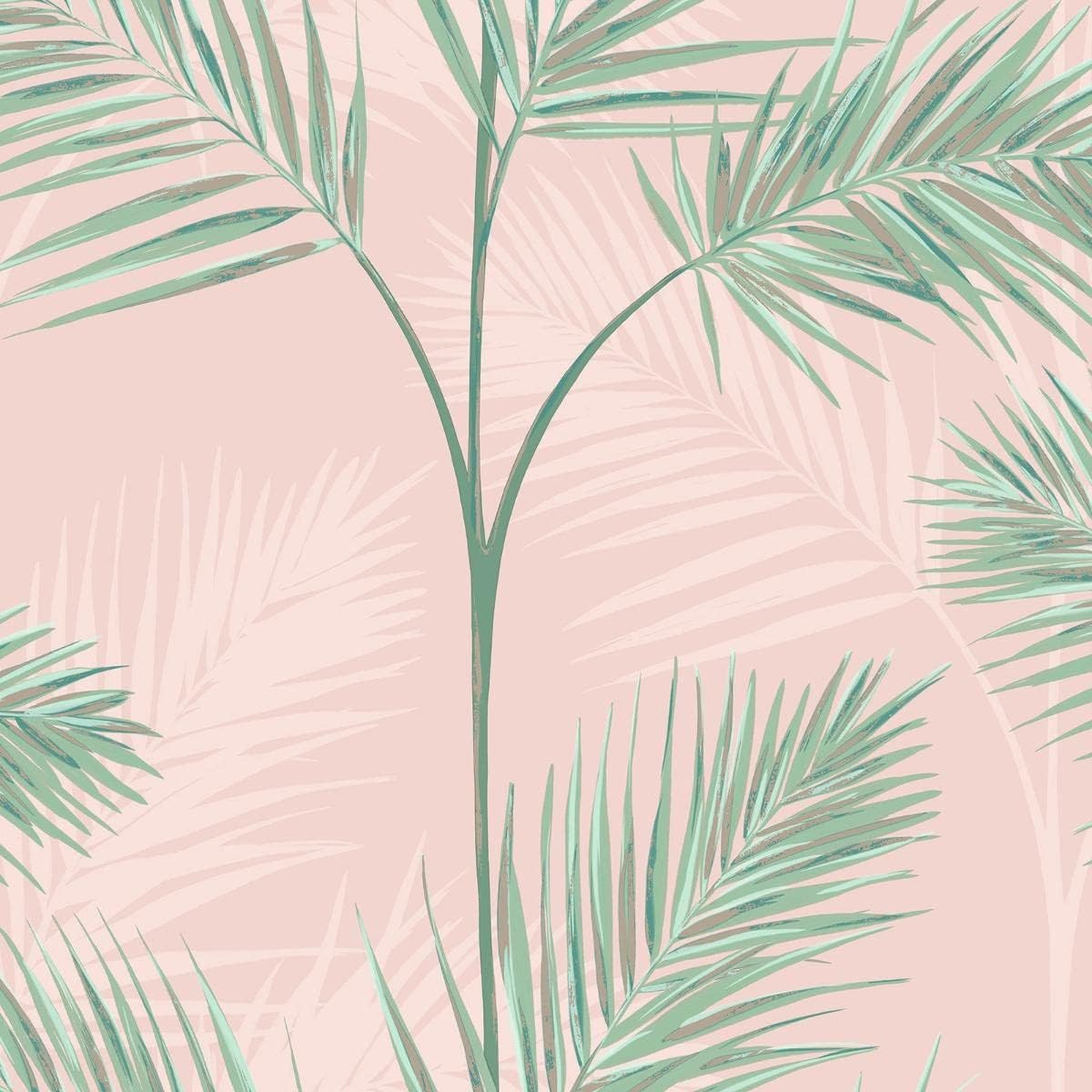 Fine Decor South Beach Blush Fronds Wallpaper