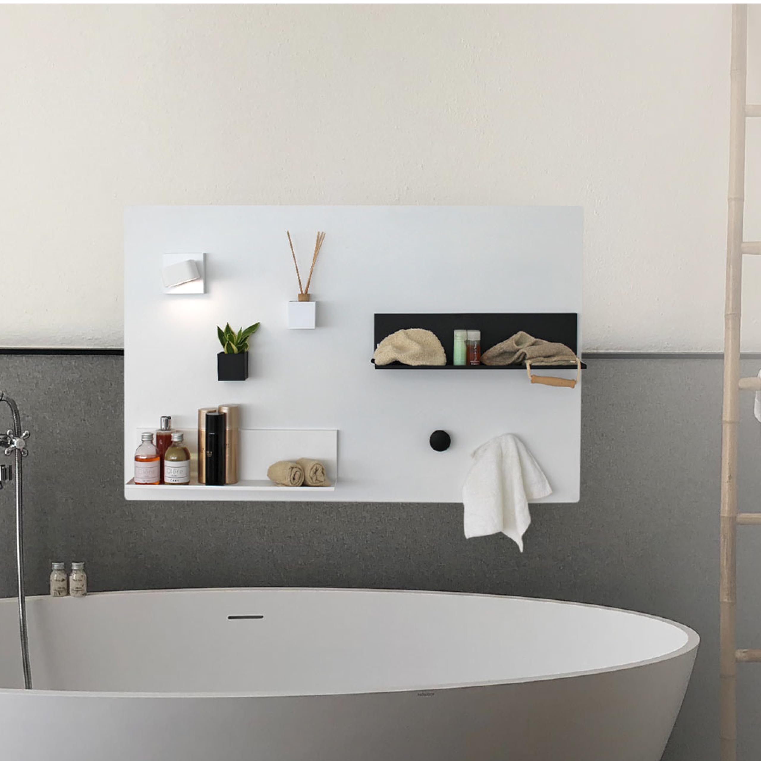 Lavagna Magnetica KalaMitica 114x74cm - Scrivibile Con Gessetti, Nero Antracite, Made In Italy