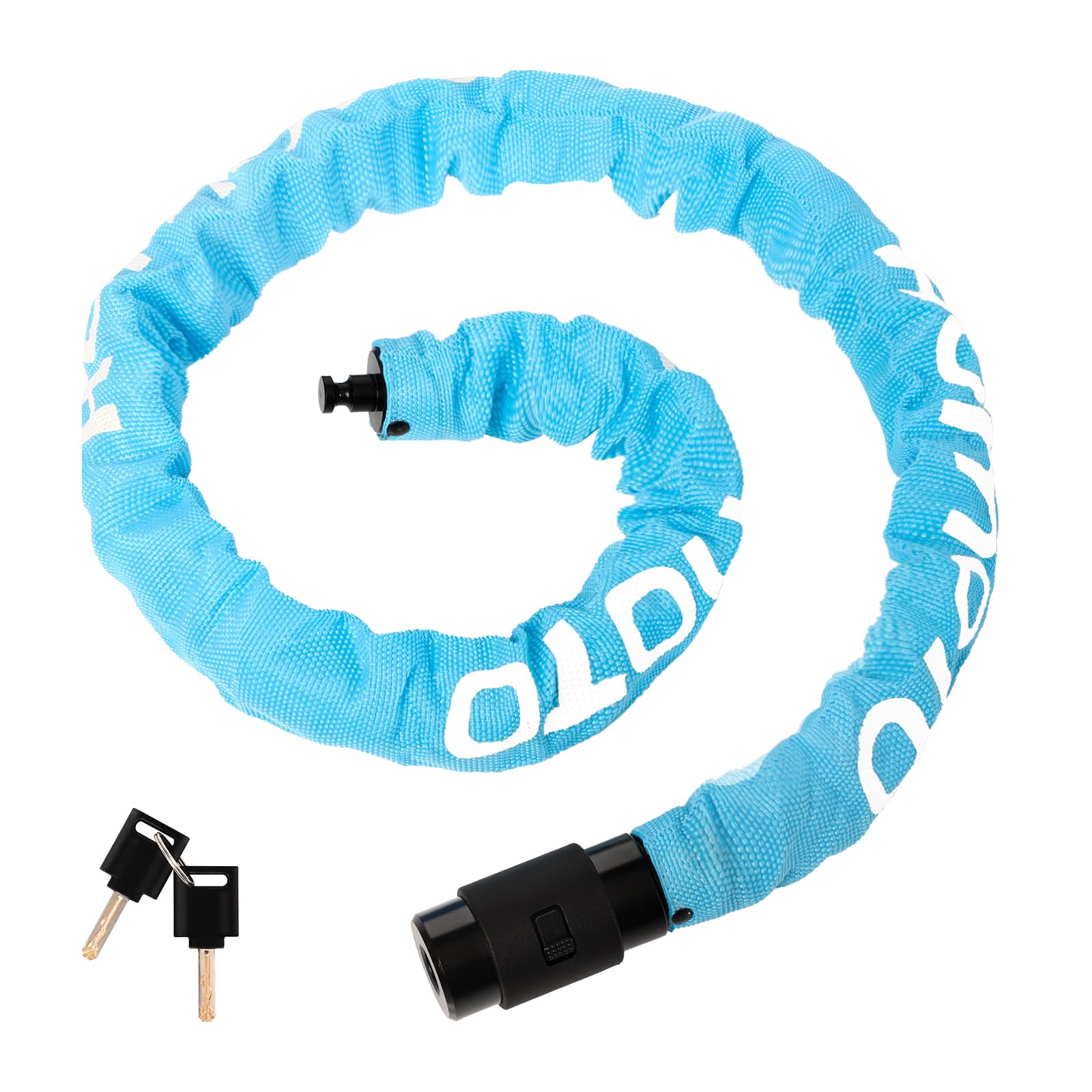 Fahrradschloss Hohe Sicherheit mit Schlüssel, 100cm Länge E Bike Schloss Bike lock Motorrad Kettenschloss 360° drehbarer Schlosskopf, Schloss für e scooter/e roller/ebike/kinder fahrrad