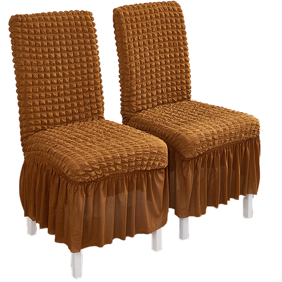 Housse de chaise salle à manger extensible lavable pour rénover 6 sièges