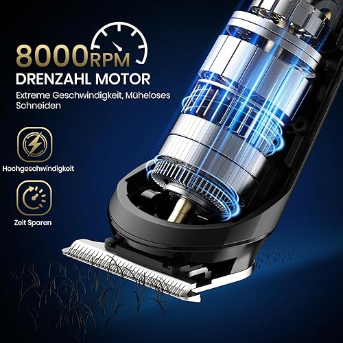 Miniatura 2 de Ufree Kit de recortadora de barba 3 en 1, maquinilla de afeitar eléctrica para bigote, cuerpo y nariz, pelo facial, recortadora de pelo profesional,