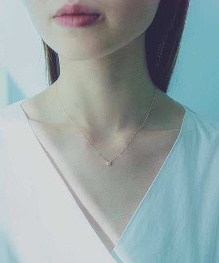 Amazon | (エテ) ete K18 ダイヤモンド 0.1ct ネックレス「ブライト