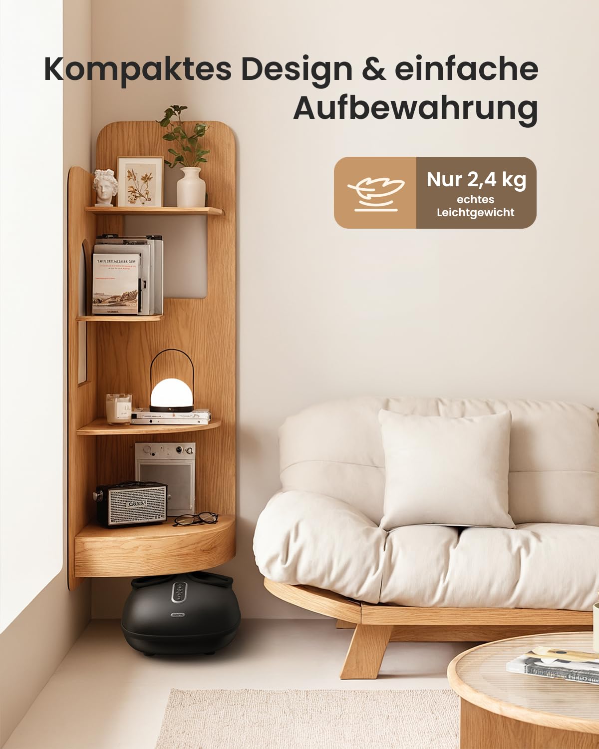 RENPHO Fußmassagegerät mit wohltuender Wärme, Shiatsu Fussmassagegerät | Flexibles Soft-Material, Shiatsu für Zehen und Fußgewölbe, 3 Luftdruck und Knetstufen, Fernbedienung, Geschenke für Frauen