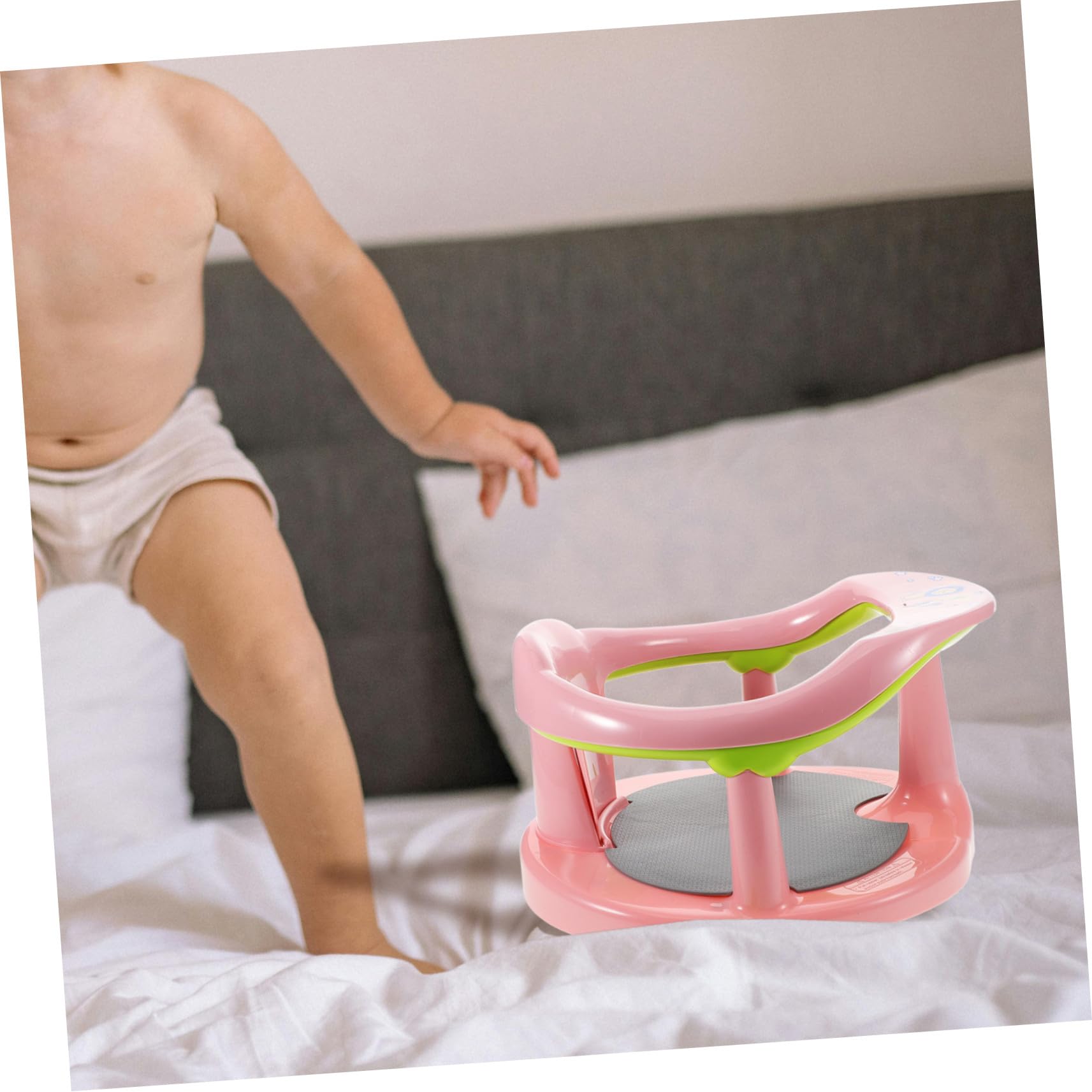 NOLITOY Asiento de Baño para Recién Nacidos Superficie Antideslizante y Diseño Versátil en Material Pp y Tpr para Baño Seguro y Cómodo de Bebés