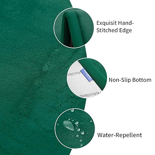 Miniatura 101 de Tapete de juego para bebé, tapete de espuma viscoelástica de 1.3 pulgadas de grosor, terciopelo coral suave, antideslizante, extragrande, tapete