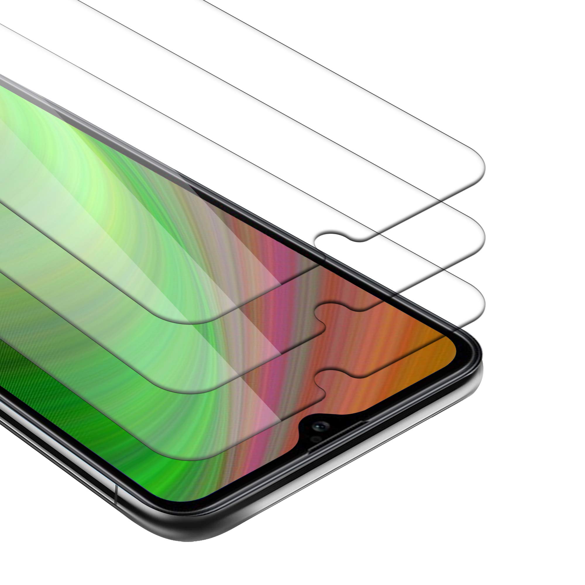 Cadorabo 3 Pellicole Vetro Temperato 9H Per Motorola Moto E5 Play, Trasparente, Anti Graffio, Compatibile 3D Touch