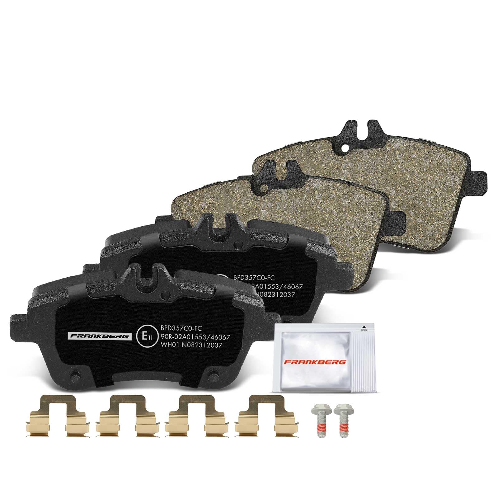 Frankberg set freni incl. 2 dischi freno + 4 pastiglie freno anteriori | Compatibile con: Classe B W245, Classe A W169