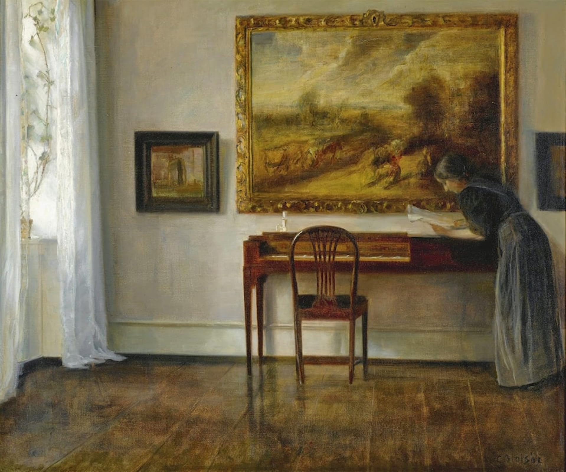 ARTXLXXBN Famous Print Painting Colorful Art Print Interior Carl Vilhelm Holsoe Canvas Art Decorations for Home Decor 60x90cm