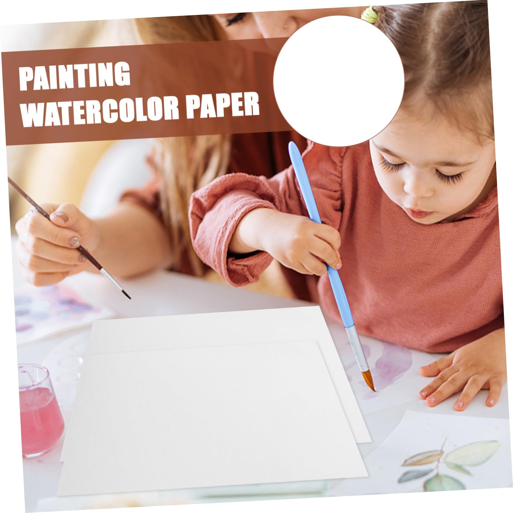 Hohopeti 50 Blatt Aquarellpapier 160g Weiß für Wasserfarben Malpapier für Hobbyisten