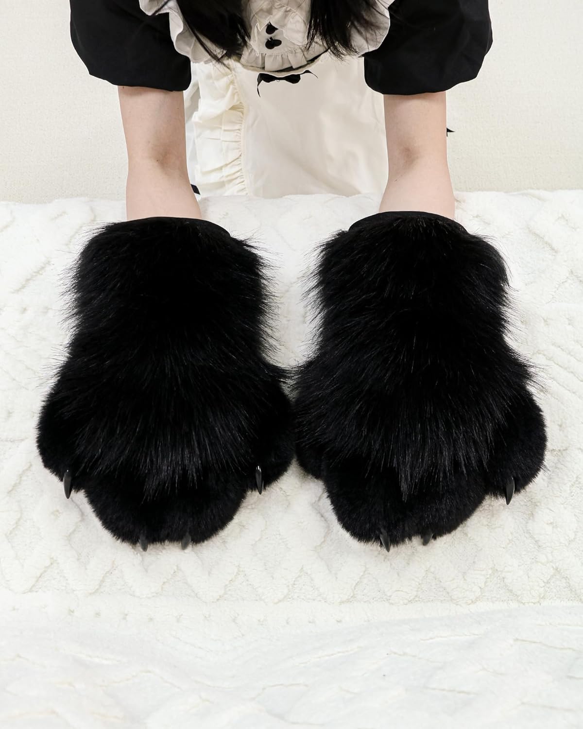 Cosplay Fursuit Paw Gloves Furry Claw Gloves Built-in Whistle Decompression Toys Costume Party Accessories for Adult - Image 7