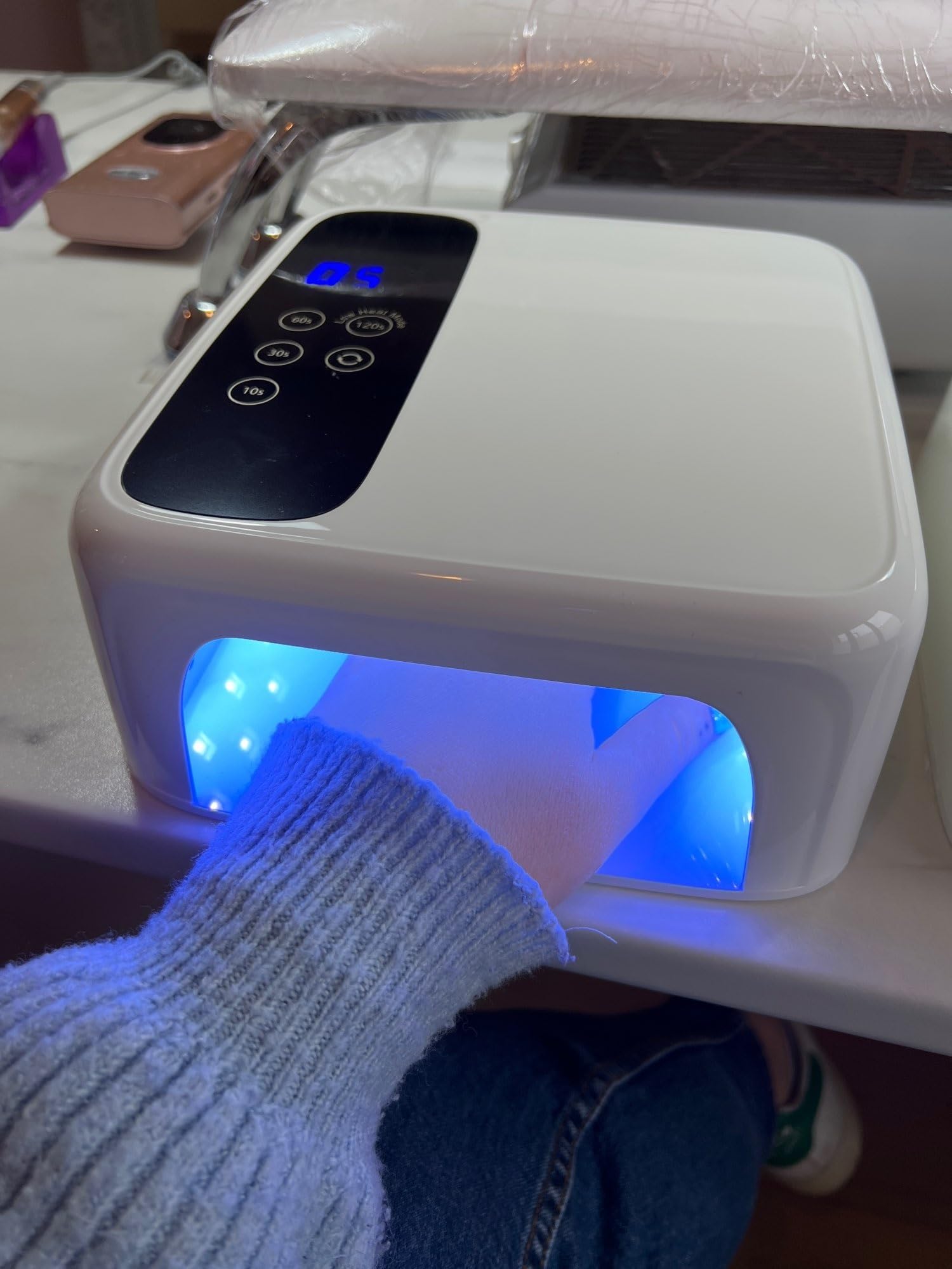 Lampa UV do Paznokci, Bezprzewodowa Lampa LED UV Do Paznokci 72W Akumulator 15600mAH Profesjonalna Suszarka Do Paznokci Żelowych Lakier Do Paznokci Lampa Curling Do Wszystkich Żelowych Lakierów Do Paz