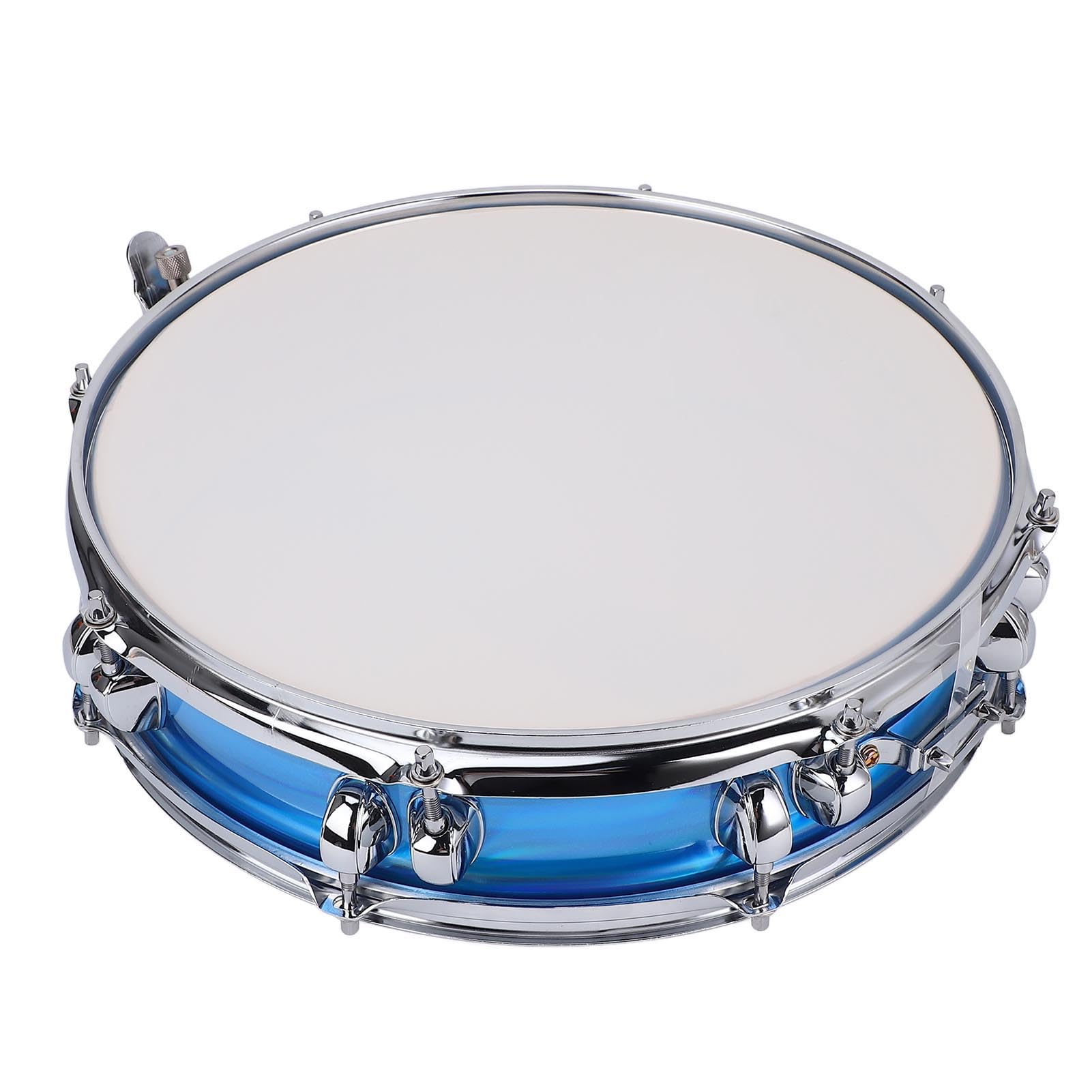 Dpofirs Caja de Práctica para Principiantes, Tambor de Acero Inoxidable de 14 Pulgadas con Baquetas para Actuaciones de Música Pop (BLUE)