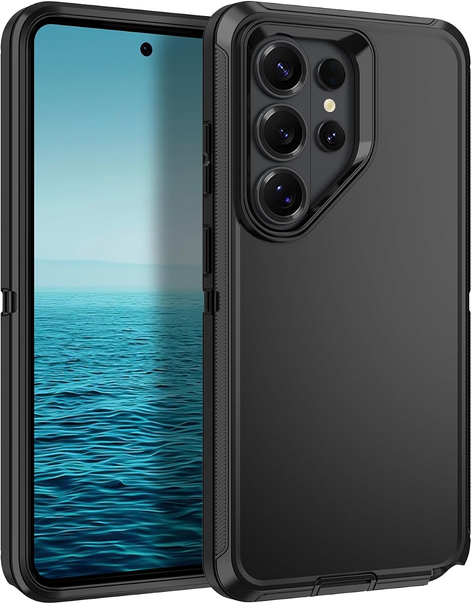 Golel for Samsung Galaxy S26 Ultra Case,[Heavy Duty Protection][Non-Slip][Shockproof] 3-Layer Rugged Cover Phone Case for Samsung Galaxy S26 Ultra,Black