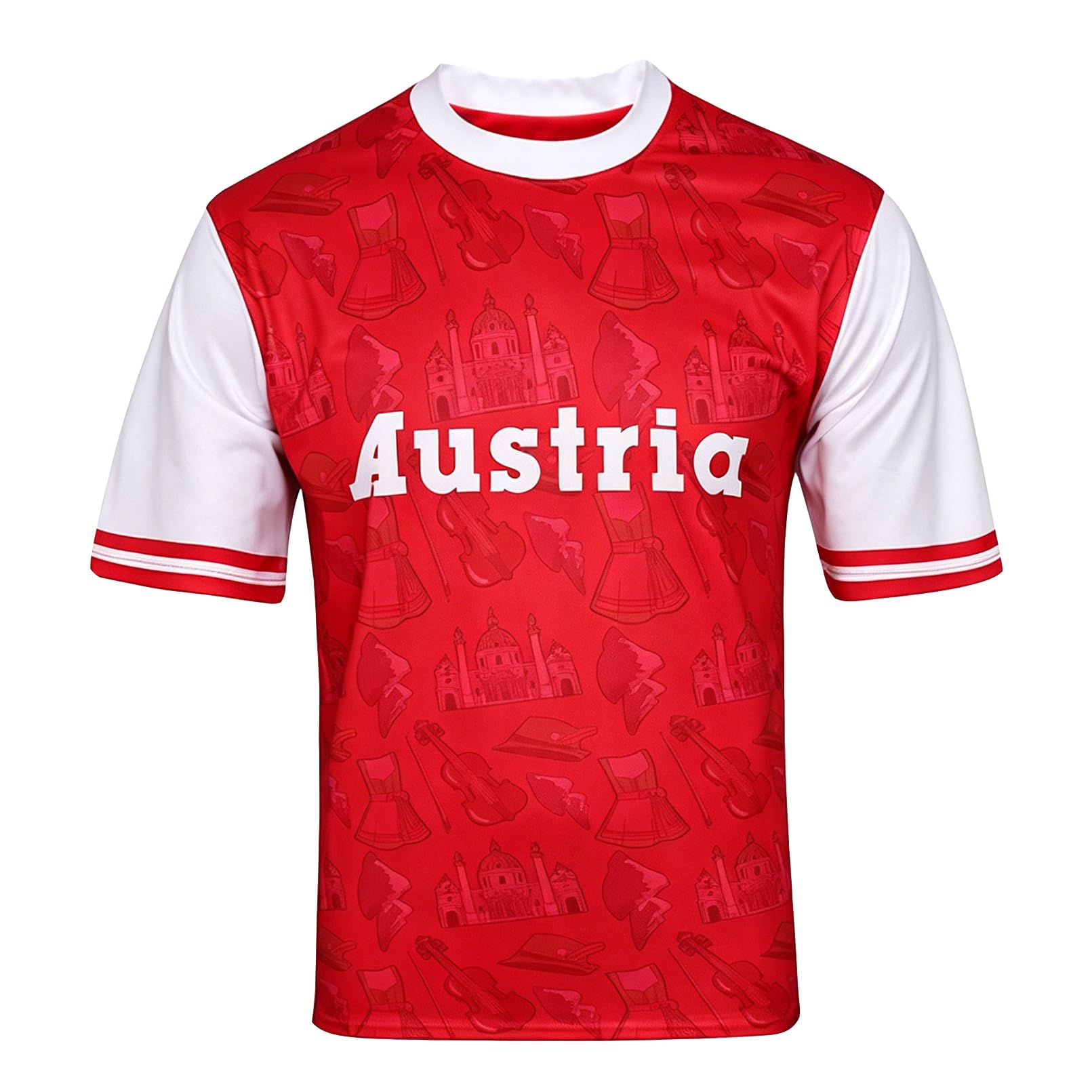 2026 Football Cup T Shirts Soccer Fans 48 National Teams Sport Casual National Flag Printing Short Sleeve Mens Womens Training Stretch Breathable Quick Dry Tee Shirt Austria XL — image 1