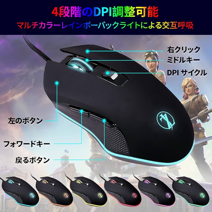 ゲーミング用　片手キーボード&マウス Amazon | 片手キーボードマウス 2点 セット ゲーミング