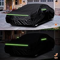 Vista 13 de Fundas impermeables para coche de reemplazo para Cadillac ATS/ATS-V 2013-2019, funda para todo clima de 6 capas con puerta con cremallera y bandas a