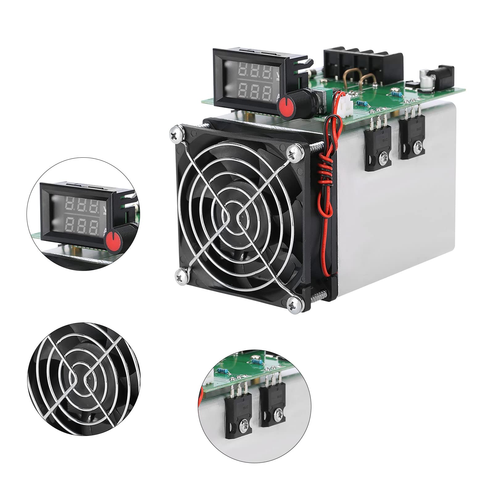 Generic Carga Electrónica de Alto Rendimiento de 12 V 250 W, Placa de Descarga Confiable con Disipador de Calor Integrado, Pruebas de Equipos Eléctricos