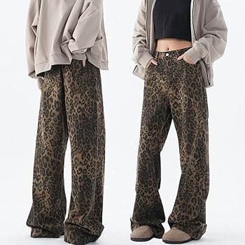 韓国商品/LEEY LEOPARD APPLIQUE WIDE PANTS 11efd1b6f0f75a9aad1b0d81cc3019