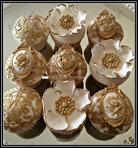 Miniatura 2 de Mini boda rosa esquina espejo marco corazón redondo cuadrado molde ovalado pastel Fondant silicona goma pasta chocolate molde para pasta de azúcar