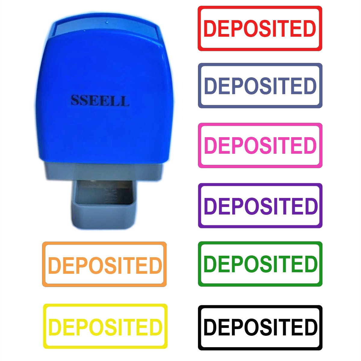 Buy SSEELL DEPOSITED Self Inking Rubber Flash Stamp SelfInking Pre