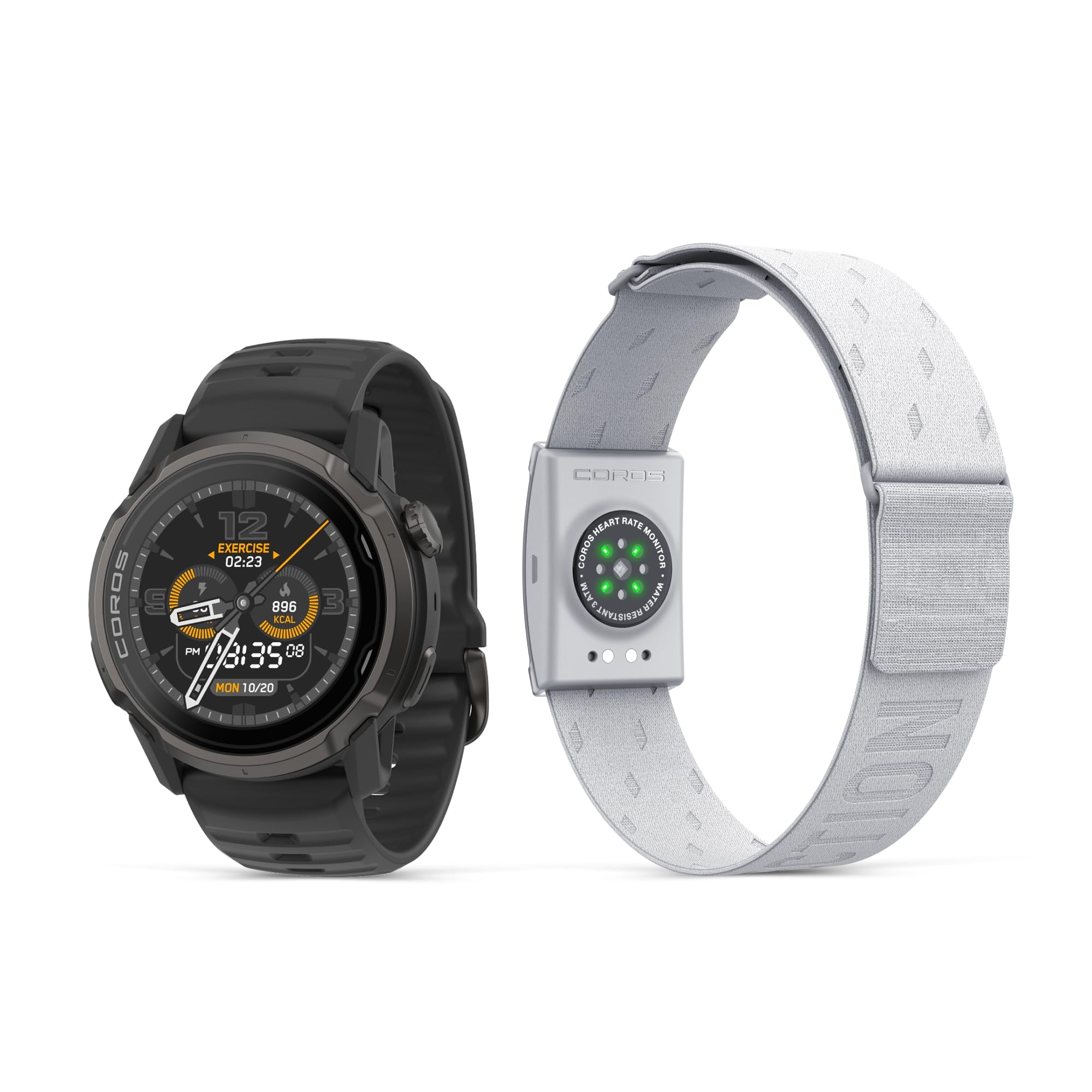 COROS APEX 4 46mm Montre GPS avec COROS Capteur de Fréquence Cardiaque