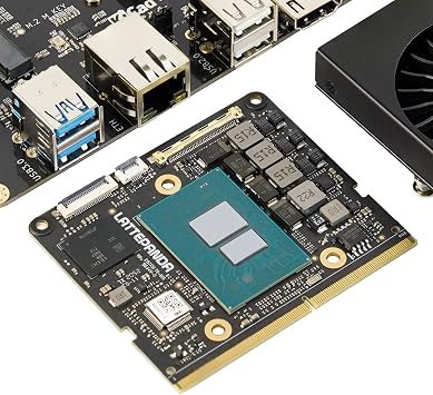 LattePanda Mu Intel N100 x86 Compute Module Kit | 8GB LPDDR5 64GB eMMC | Modular SoM Board (Requires Power Supply) | Windows 10/11 & Linux Support | PCIe 3.0 | DIY NAS, Soft Router & Maker Dev