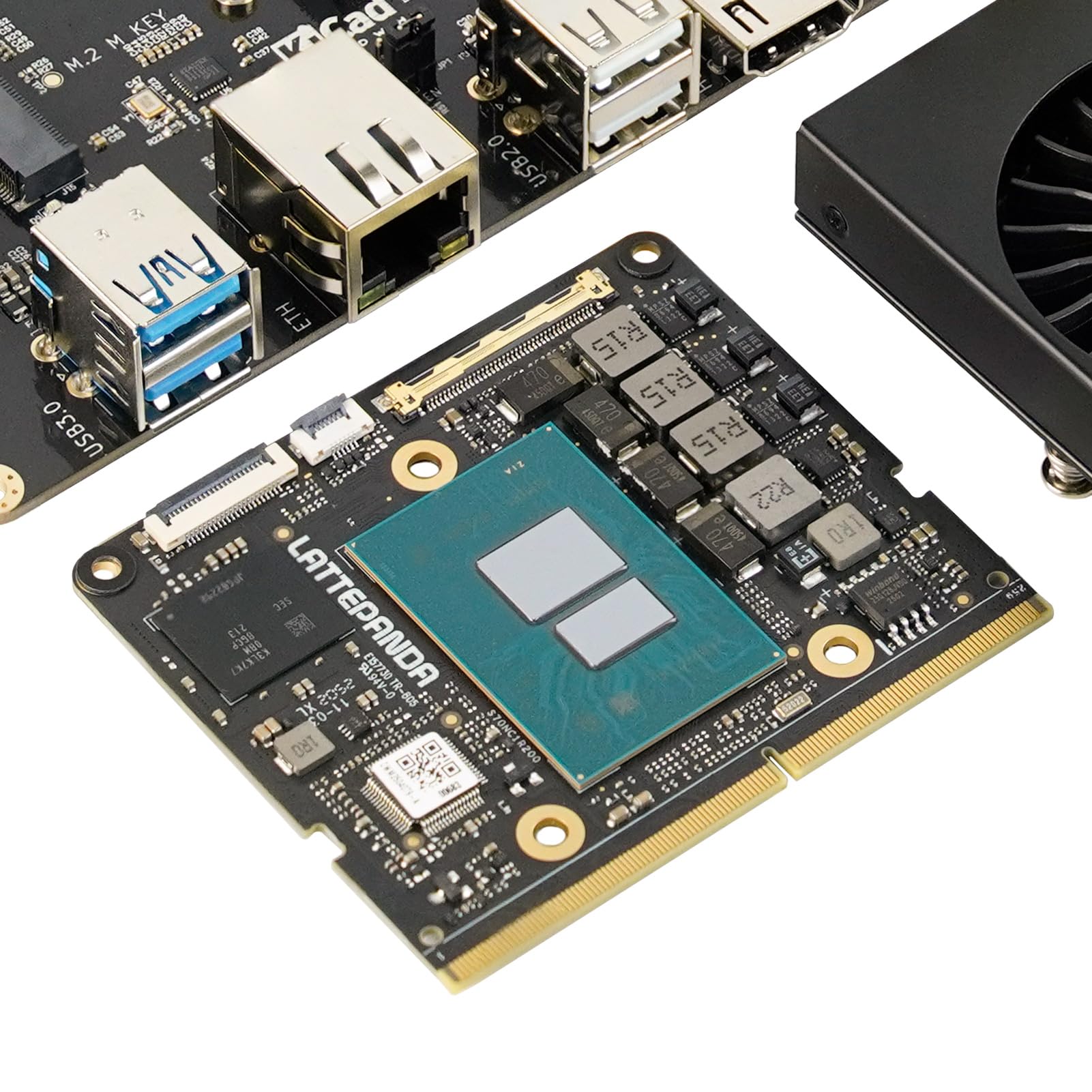 LattePanda Mu-Micro x86 Single Board Computer Evaluation Kit with Intel N100 Processor Up to 3.4GHz, 8GB LPDDR5 RAM, 64GB eMMC, 4K Triple Display/USB 3.2/PCIe 3.0/SATA 3.0 for Prototype Design