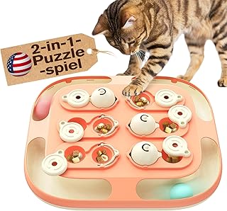 KADTC Intelligenzspielzeug für Katzen 2-in-1 mit Bällen und Leckerli-Spender – Interaktives Denkspiel für Wohnungskatzen, Beschäftigung, mentale Stimulation und Sensoriktraining