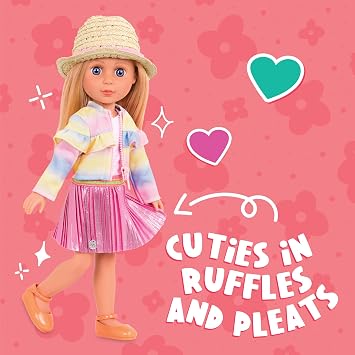 Glitter Girls 14-Inch Doll Clothes Bundle, 3 Outfits & Accessories, Deluxe | GG Fashion Pack with 3 outfits, shoes, robe, cat-ear headband, rainbow jacket, and accessories for 14-inch dolls, 3+ Years