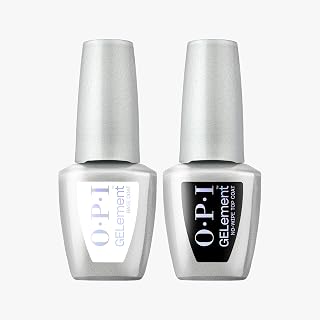 GELement Base & No-Wipe Top Coat Bundle | LED Cure Gel Nail Polish | DIY Professional Salon Quality Gel-Manicure | Vegan Formula, Durable Wear with High Shine Finish | 0.3 Fl Oz.
