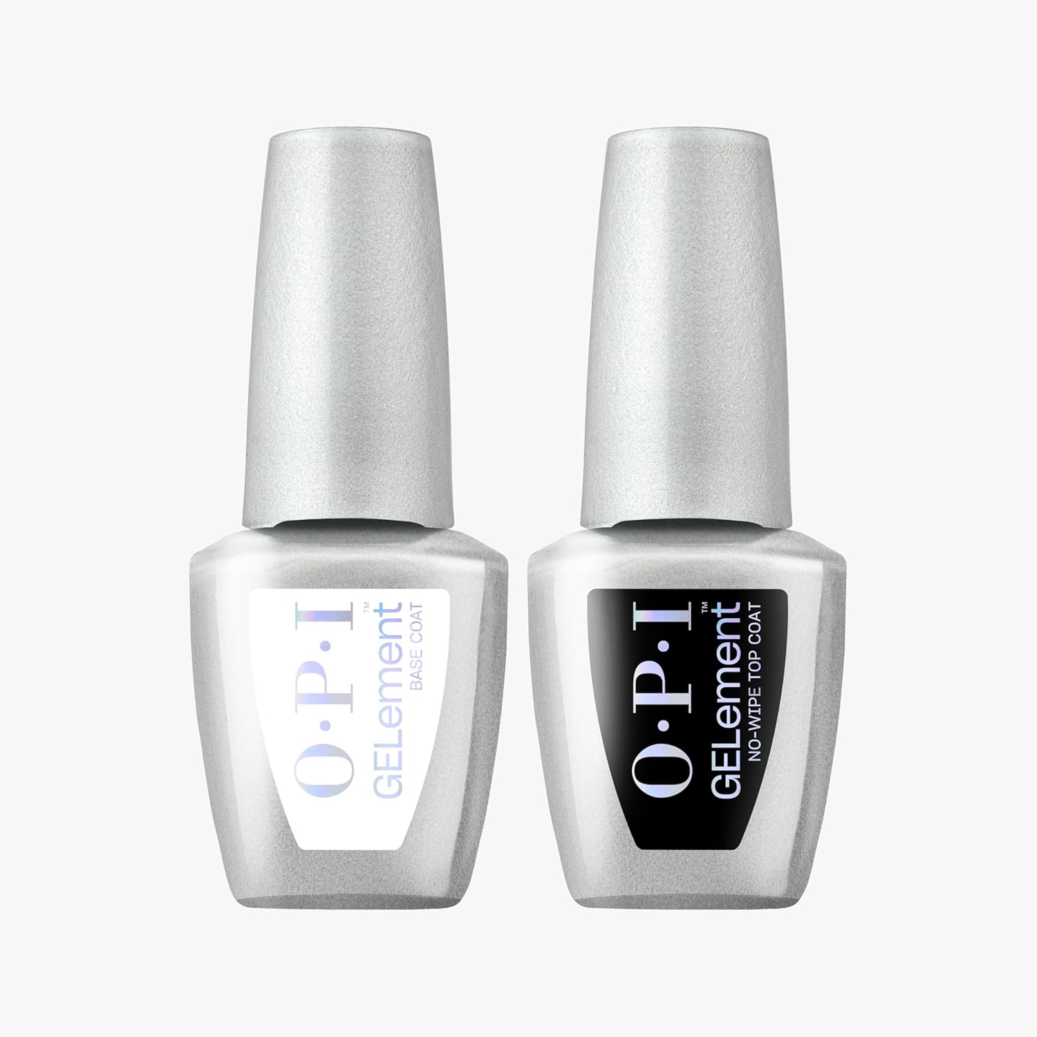 OPI GELement Base & No-Wipe Top Coat Bundle | LED Cure Gel Nail Polish | DIY Professional Salon Quality Gel-Manicure | Vegan Formula, Durable Wear with High Shine Finish | 0.3 Fl Oz.