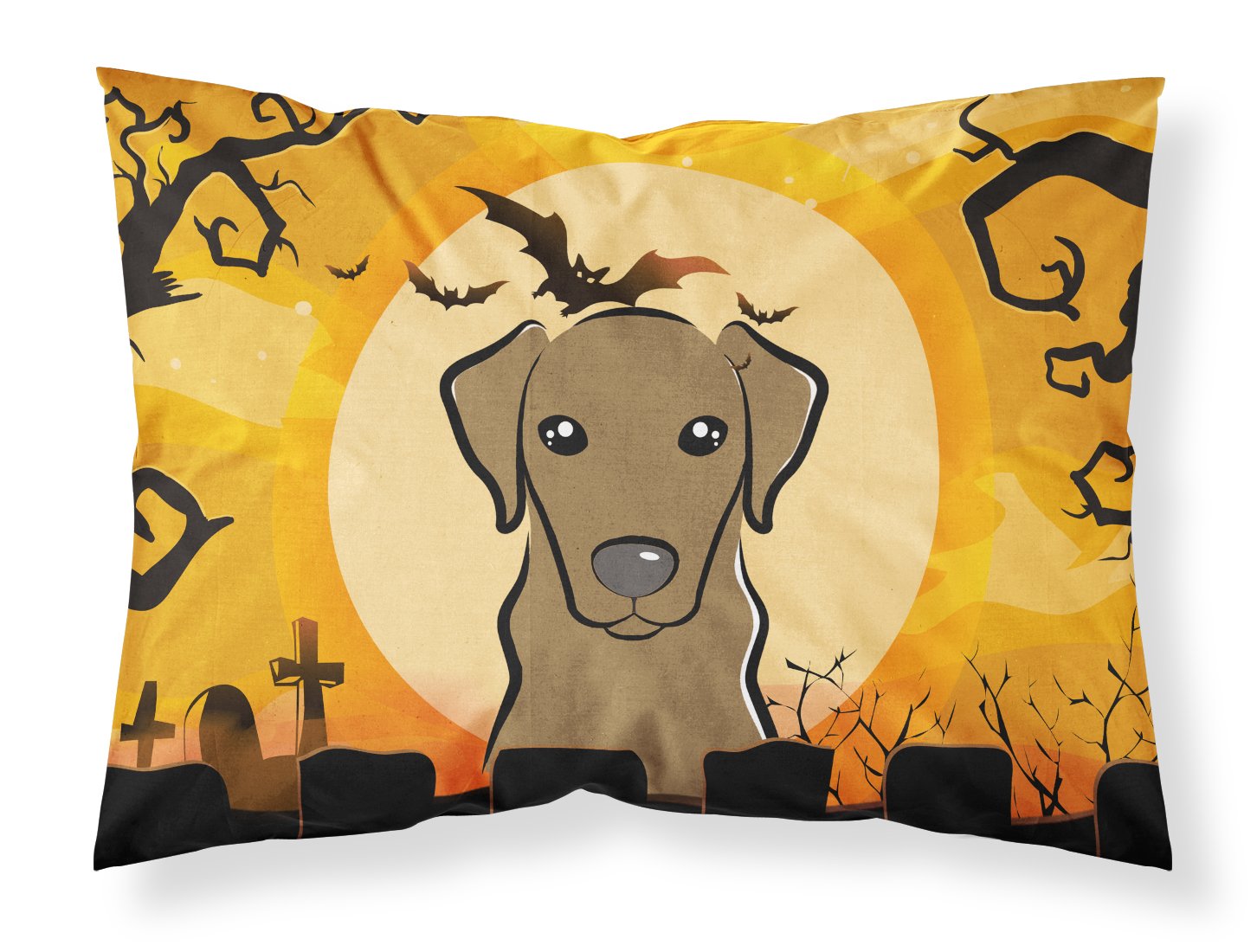 Taie d'oreiller Labrador Chocolat déco Halloween pour sublimer votre chambre en automne