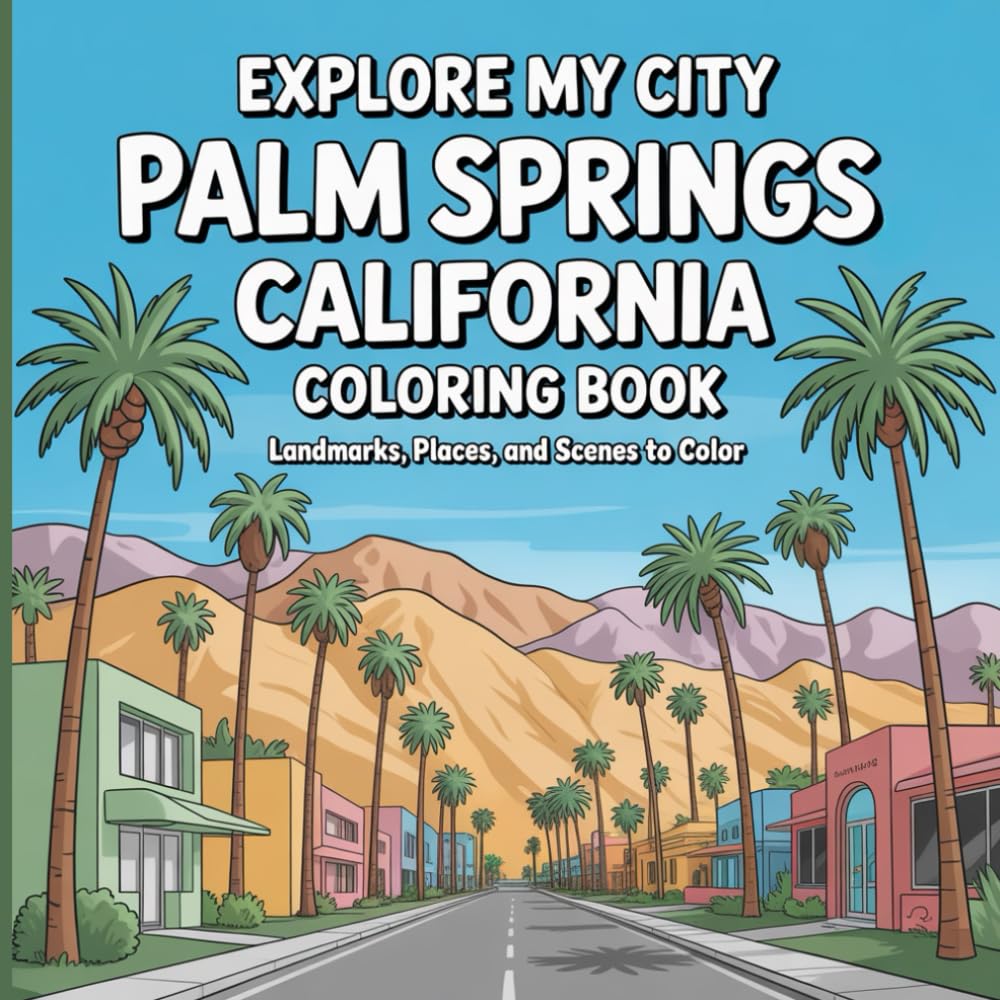 Explore My City: Palm Springs, California Coloring Book: Landmarks, Places, and Desert Scenes to Color (Explore My City Coloring Books)