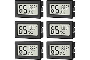 6-Pack Mini Hygrometer and Thermometer Dual Indoor Climate Monitors
