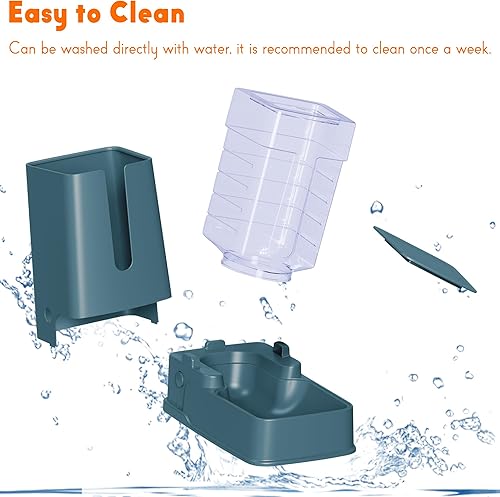 Miniatura 6 de 2 paquetes de comedero y bebedero automático para gatos, dispensador de comida y agua para perros pequeños, medianos y grandes, gatos, perros,