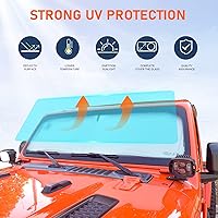 Vista 2 de Parasol para parabrisas compatible con Ford Bronco 2026 2025 2024 2023 2022 2021, protector de visera plegable que bloquea los rayos UV, parasol
