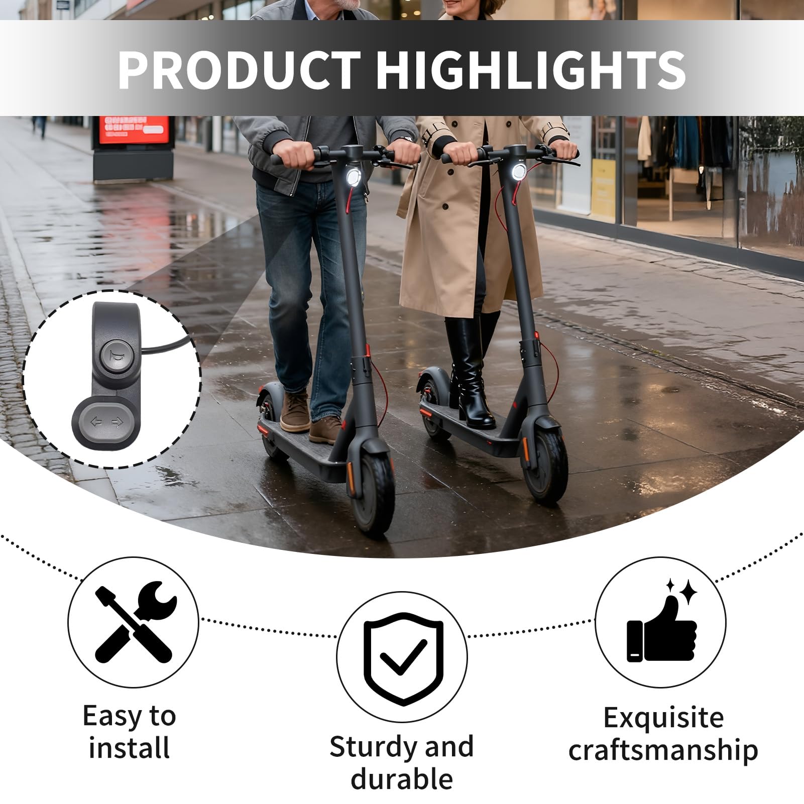 Jetstream 2 Interruptor de Intermitente Repuesto para Scooter Eléctrico