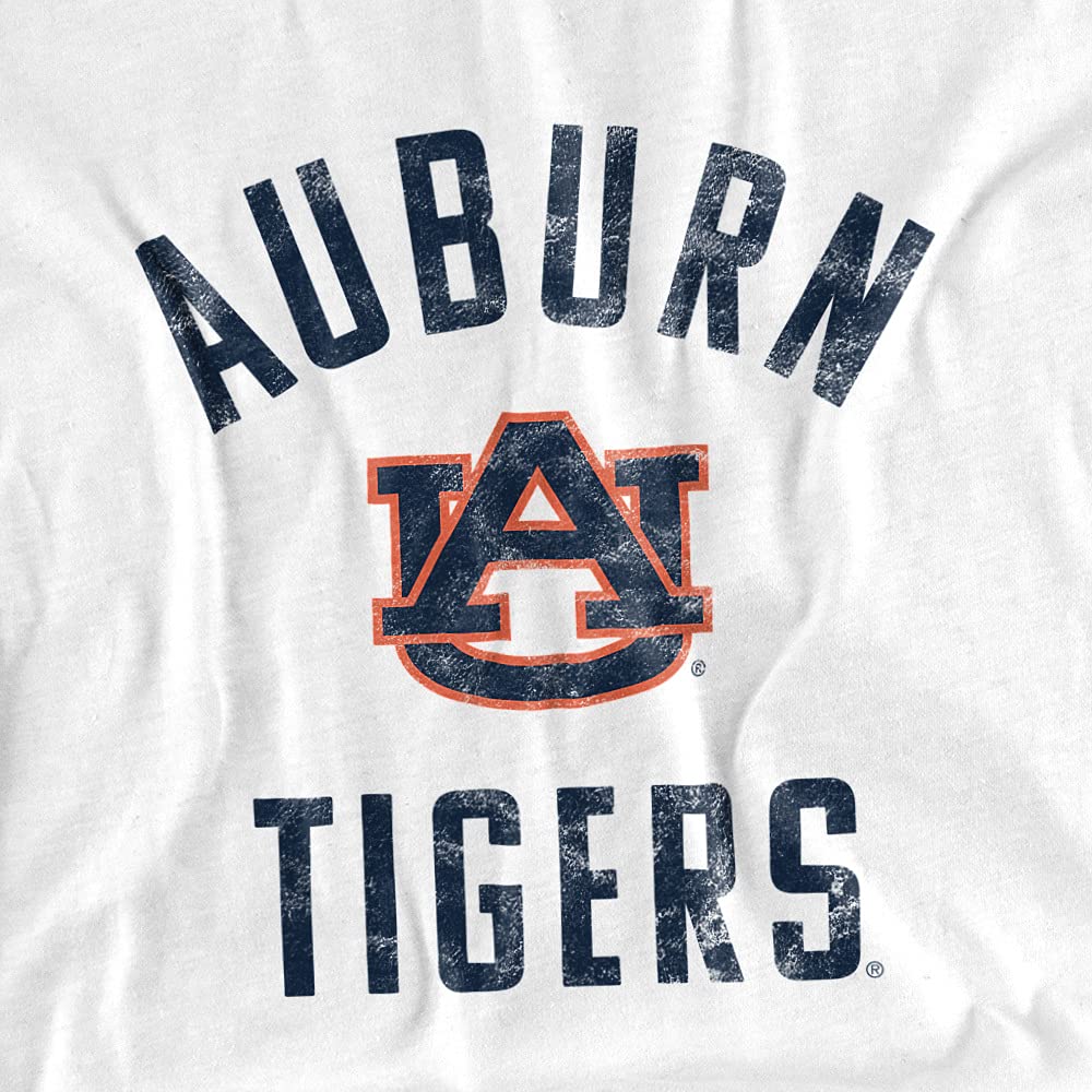 Auburn University Official Au Tigers Logo Unisex Adult T-Shirt, White, Large