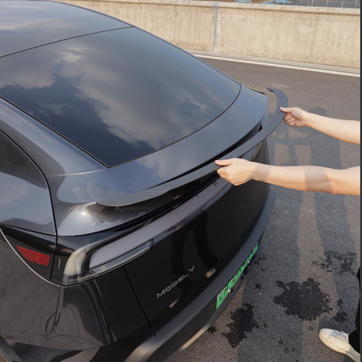 Heckspoiler Für Tesla Model Y Juniper 2025 - ABS Matte Carbon Spoilerlippe