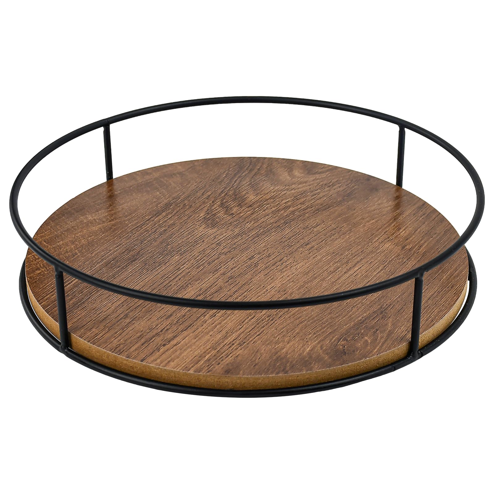LPAMABA Vassoio girevole in legno, 22,8 cm, porta spezie, cucina girevole a 360°, porta spezie, legno rotondo, vassoio girevole, mobile da cucina antiscivolo, per armadio, tavolo camera da letto bagno