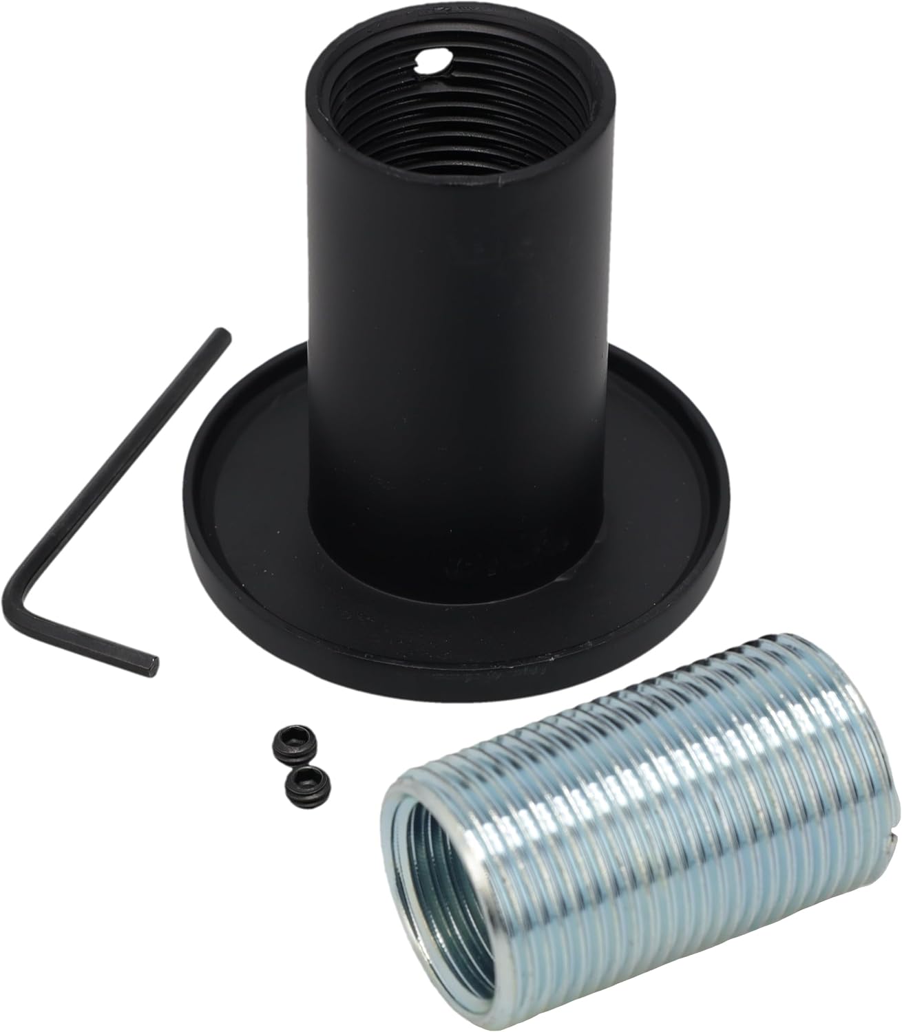 Supplying Demand UCVR-FB Fireplace Fire Pit | Universal Flange-Flat Black, with Threaded Bushing and Hex Wrench
