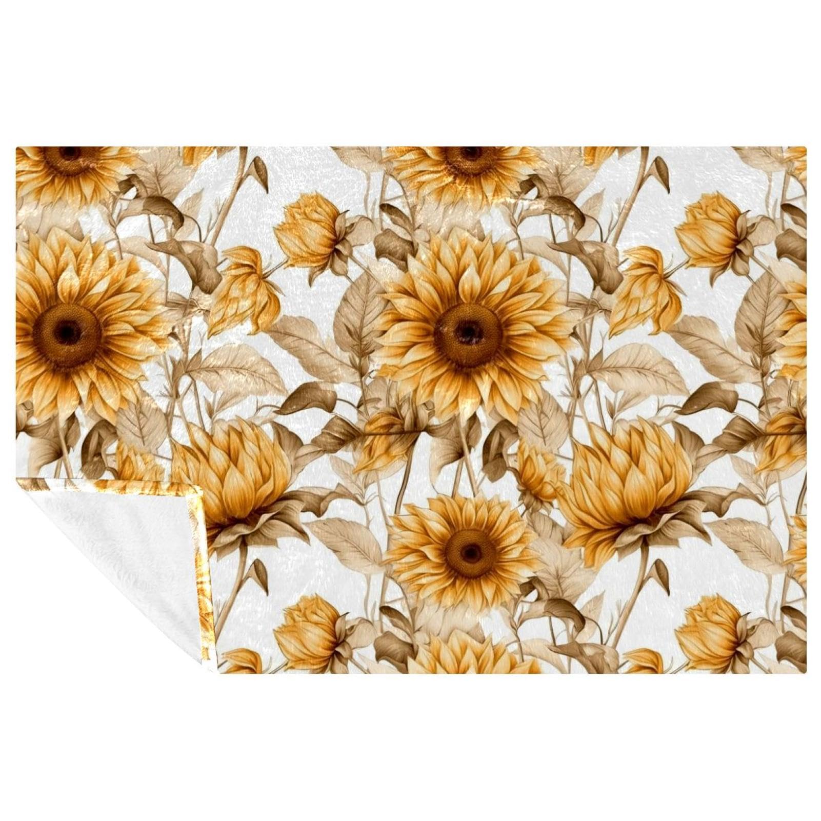 Couverture chaude de tournesol aquarelle pour instaurer un cocon de douceur