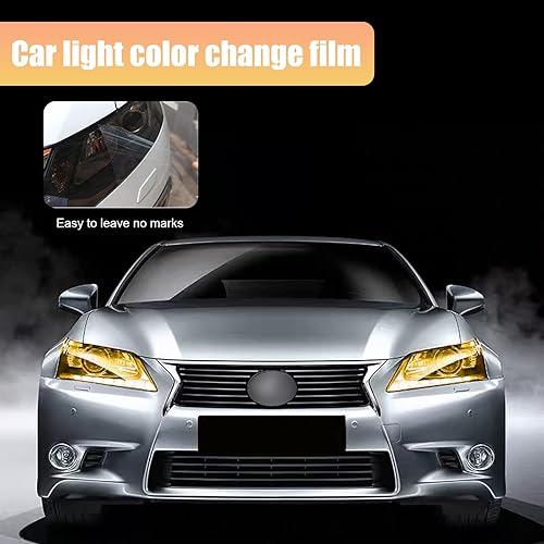 Miniatura 6 de 1 calcomanía de modificación de color para foco de automóvil, película de PVC de fibra de carbono de 11.8 x 47.2 pulgadas, accesorios universales