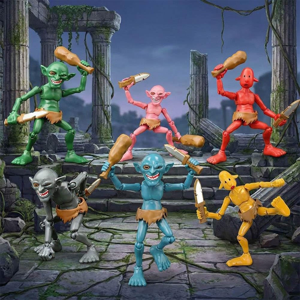 Zhongkaihua Goblin figurka 12 cm zestaw montażowy model Goburin-san figurka z wymiennymi akcesoriami model PCW pulpit kolekcjonerska dekoracja domu