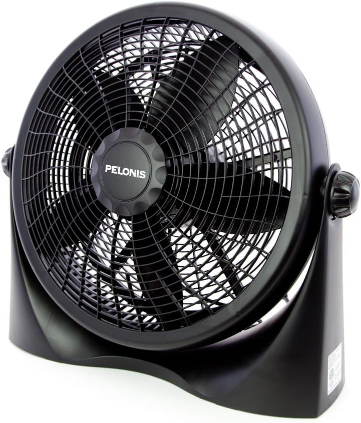 Pelonis 16" High Velocity Floor Fan (Matte Black) Home & Kitchen