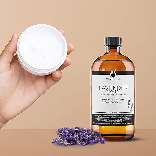 Miniatura 8 de VINEVIDA Aceite esencial sin diluir de lavanda 4042, 16 onzas, ingredientes puros, naturales y crudos